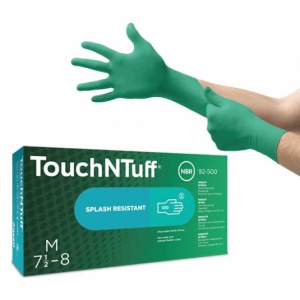 Ansell TouchNTuff 92-500 Disposable Blue Nitrile Gloves